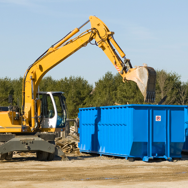 are there any restrictions on where a residential dumpster can be placed in Depue